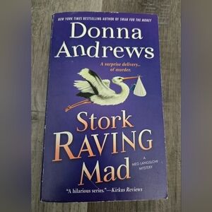 Stork Raving Mad paperback Book by Donna Andrews, Great Used Condition